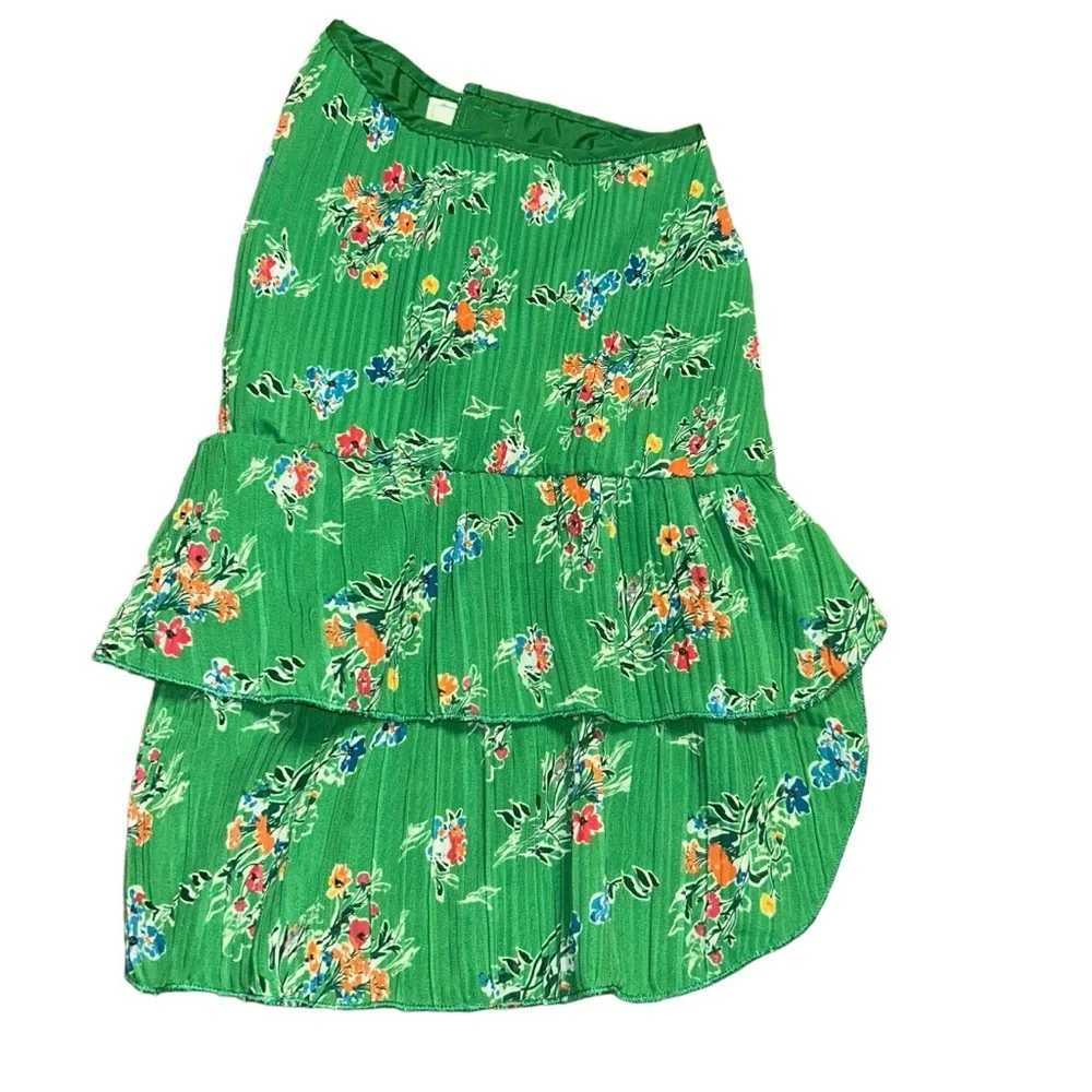 Boots & Barkley dog cat green floral dress size Medium